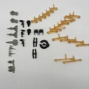 Star Wars Micro Machines Mini Starships Lot with Clear Stands Parts Set Vehicles